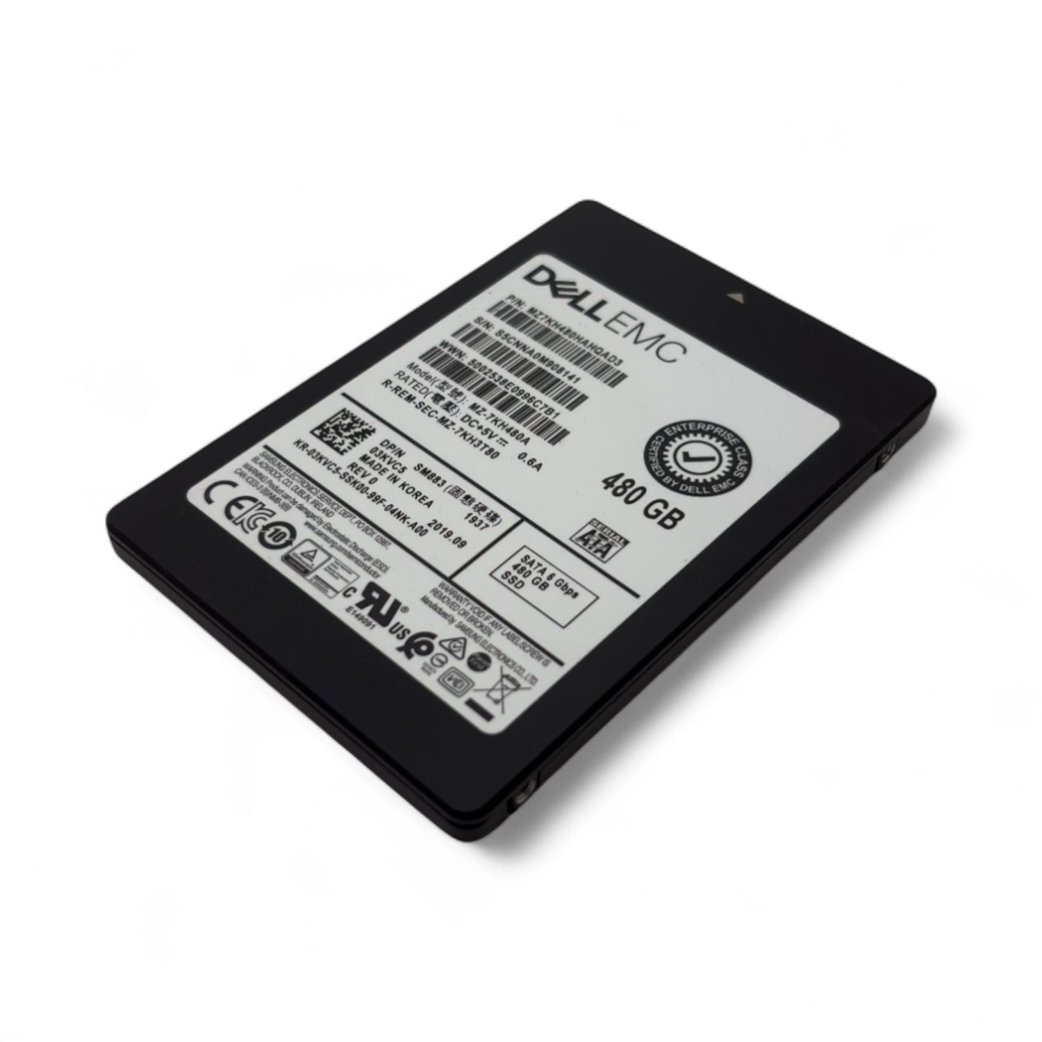 480GB SATA 2.5" SSD 6G Dell Samsung SM883 P/N: 3KVC5, 03KVC5, MZ7KH480HAHQAD3