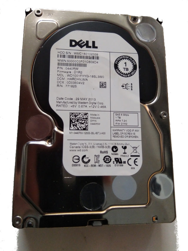 1000GB 7.2K 3.5" LFF Dell 440RW