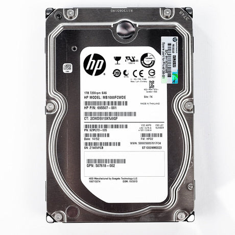 1000GB 72K SAS 3 5 inch DP HP 695507-001