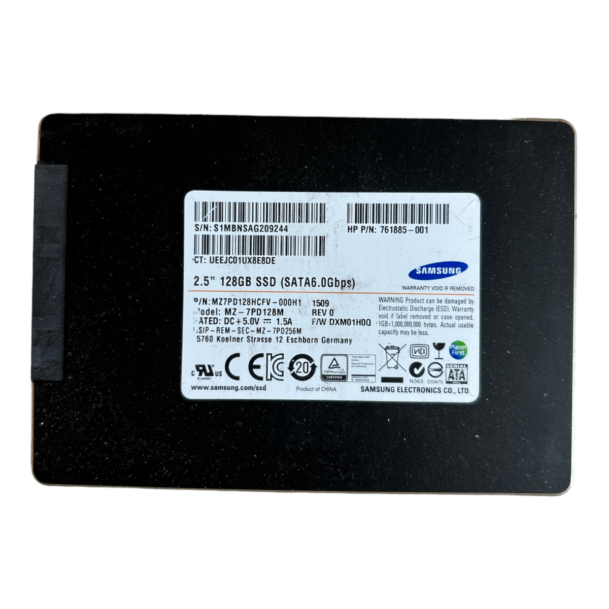 128 GB SATA 2,5" SSD 6G Samsung 840 PRO MZ-7PD128M P/N: MZ7PD128HCFV-000H1