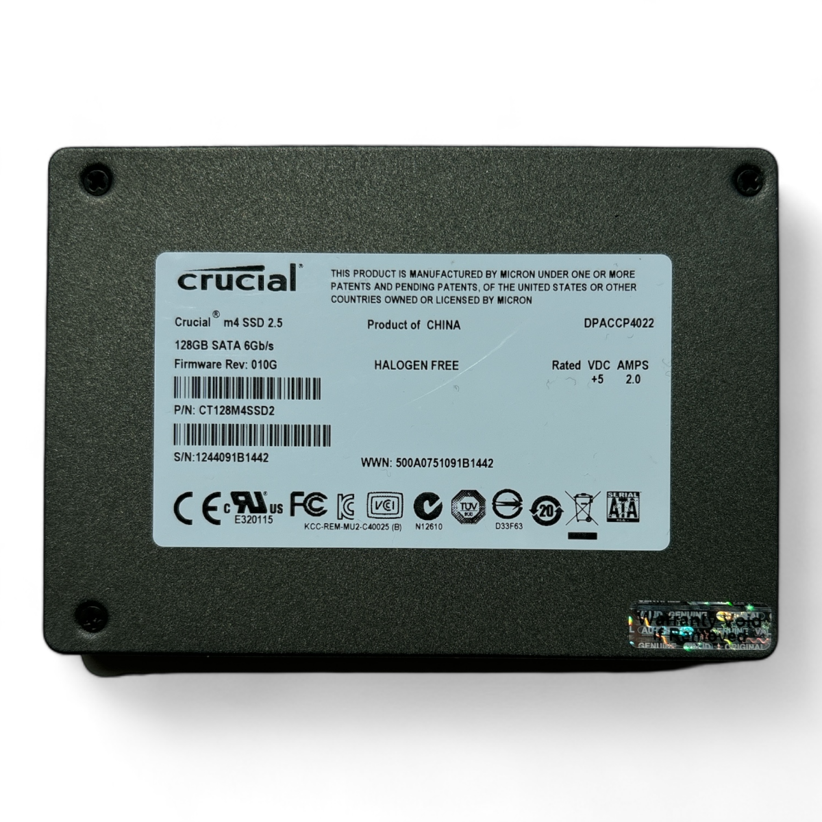 128 GB SSD SATA 2,5 Zoll 6G Crucial M4 Teilenr.: CT128M4SSD2