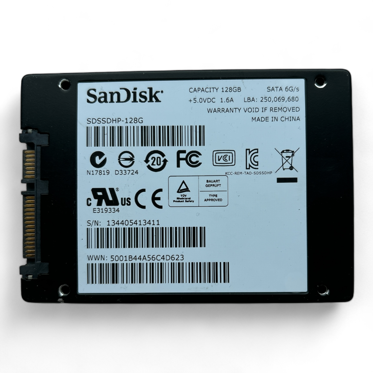 128 GB SSD SATA 2,5" 6G SanDisk Ultra Plus P/N: SDSSDHP-128G