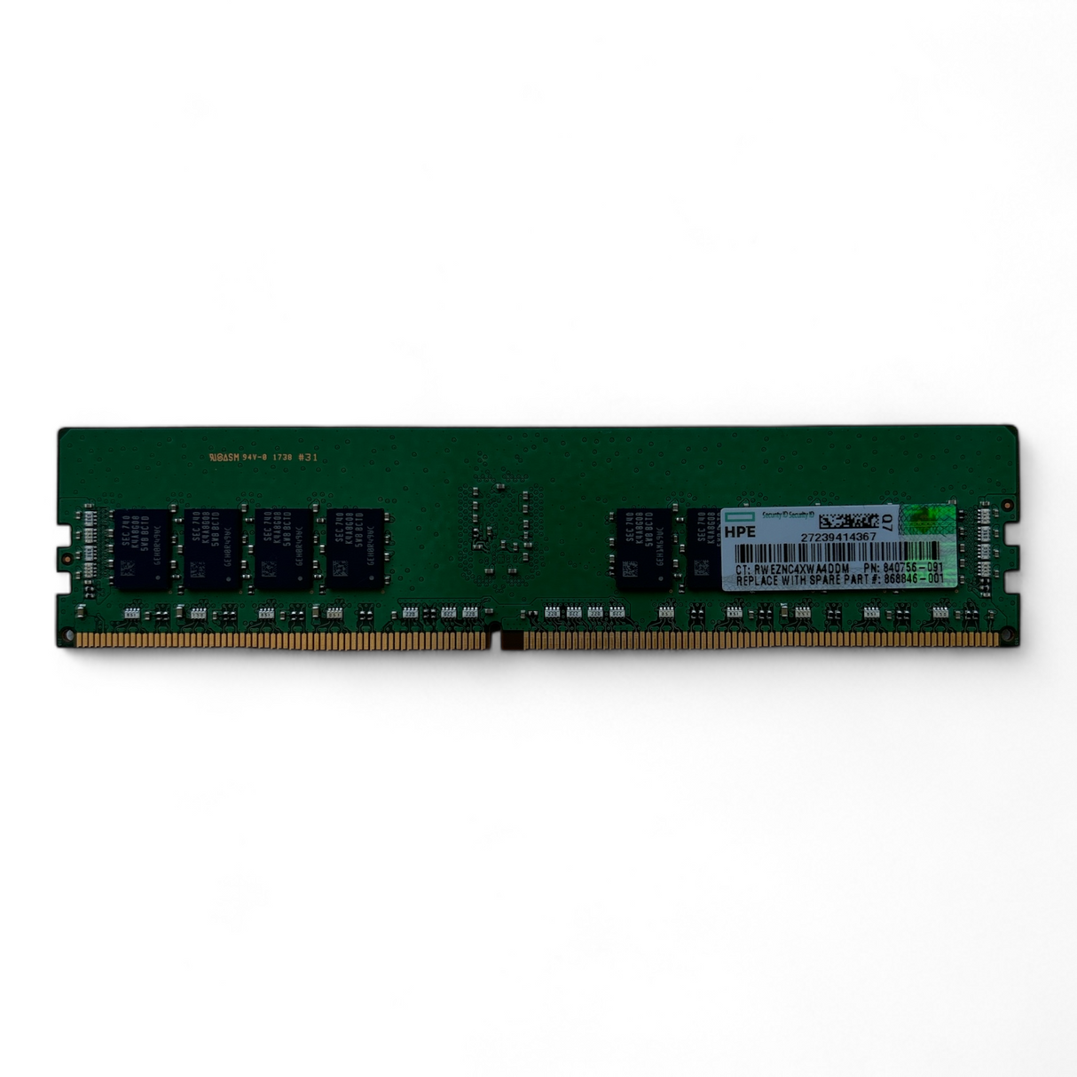 16GB, 2Rx8, PC4-2666V, HP P/N: 840756-091, Samsung P/N: M393A2K43BB1-CTD7Q