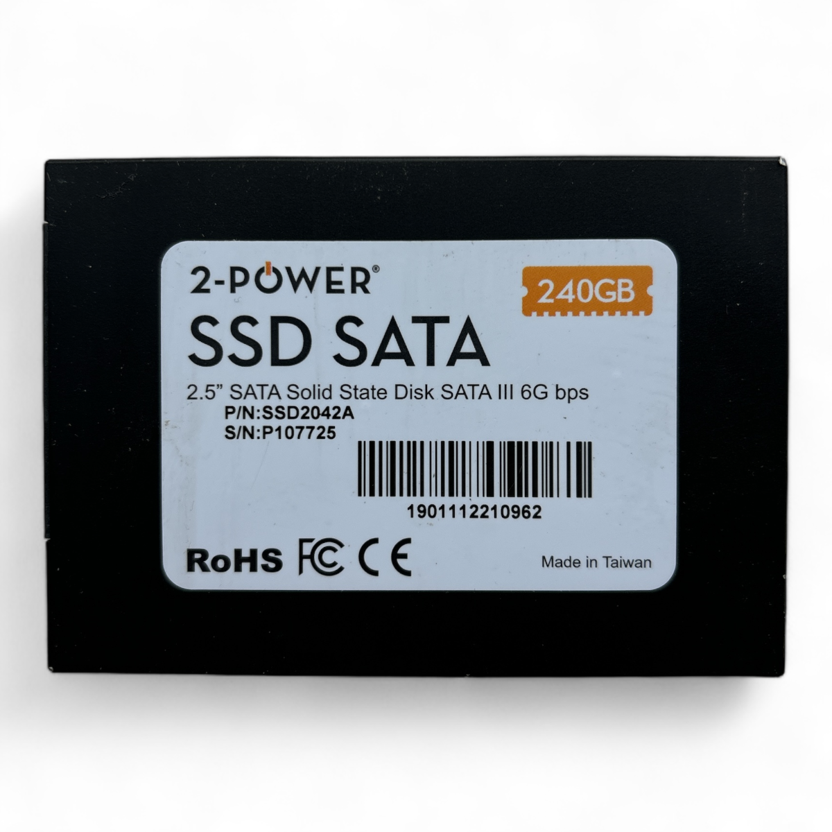 240 GB SSD SATA 2,5 Zoll 6G 2-Power Teilenummer: SSD2042A