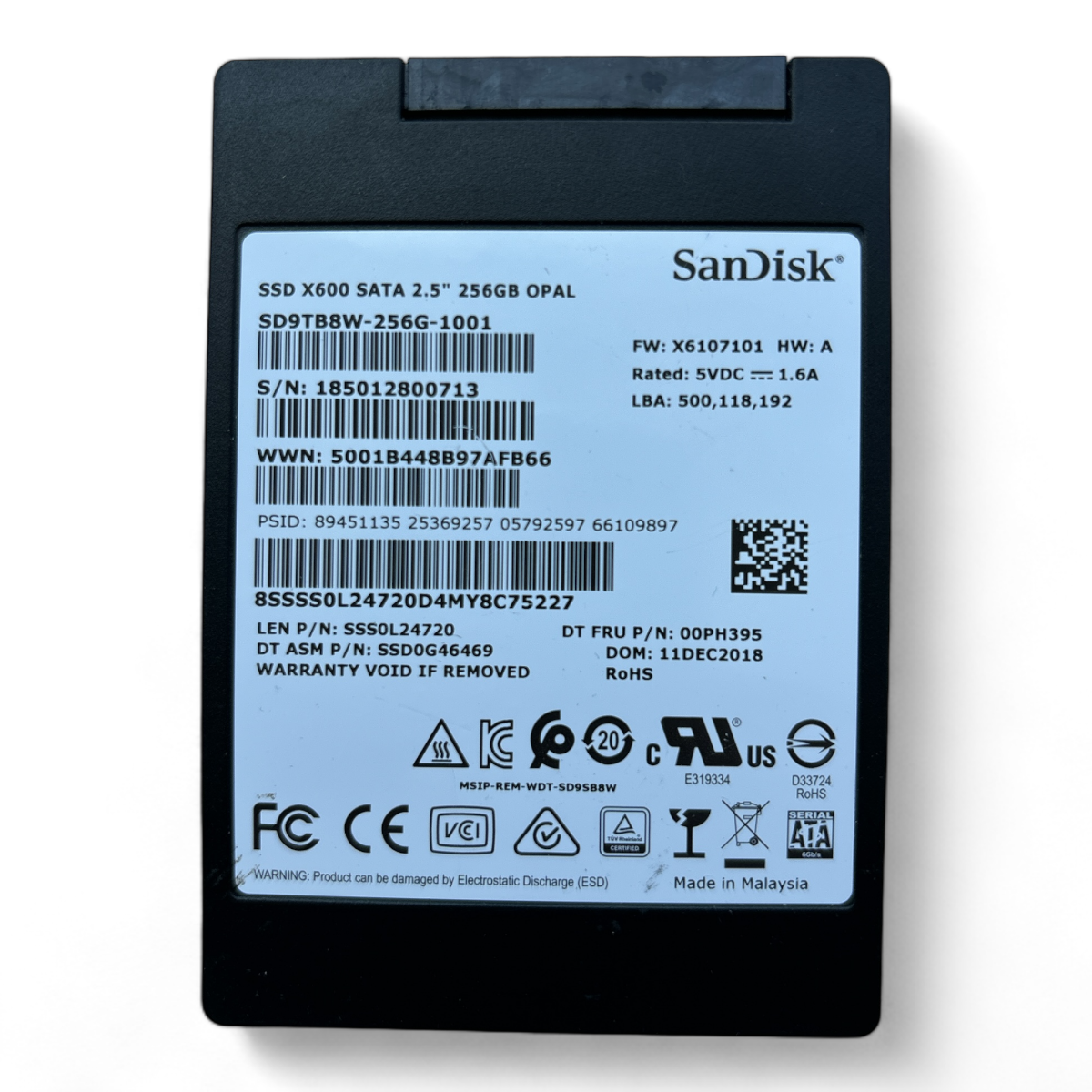 256 GB SSD SATA 2,5" SanDisk