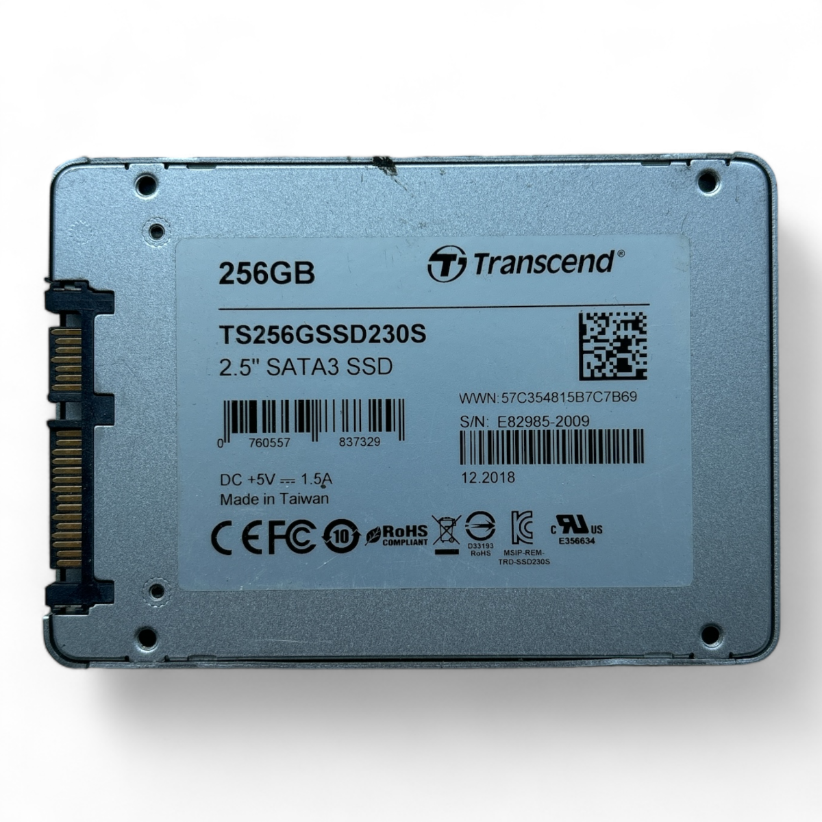 256 GB SSD SATA 2,5 Zoll SATA3 Transcend Teilenummer: TS256GSSD230S