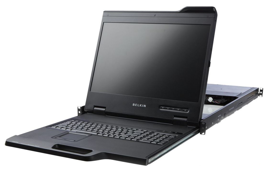 Belkin 19" Widescreen Rack Console with 16-Port KVM, ! Box contains no KVM cables