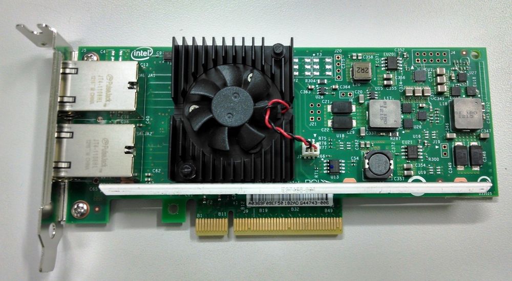 Dell Low Profile Intel X540-T2 2 Port 10Gb/s CNA P/N: 3DFV8, 03DFV8