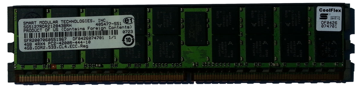 4 GB 4Rx4 PC2-4200R Smart Modular Technologies SG5127RDR212843BRH HP Teilenummer: 405477-551