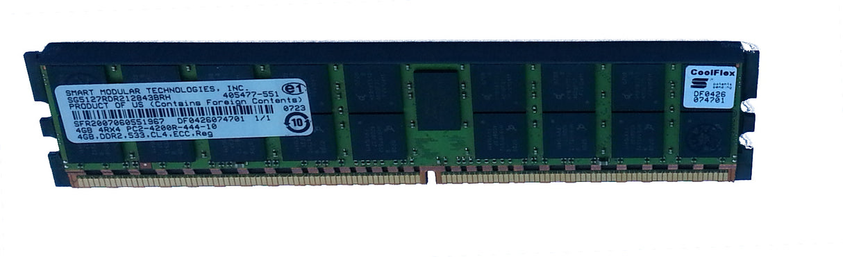 4 GB 4Rx4 PC2-4200R Smart Modular Technologies SG5127RDR212843BRH HP Teilenummer: 405477-551