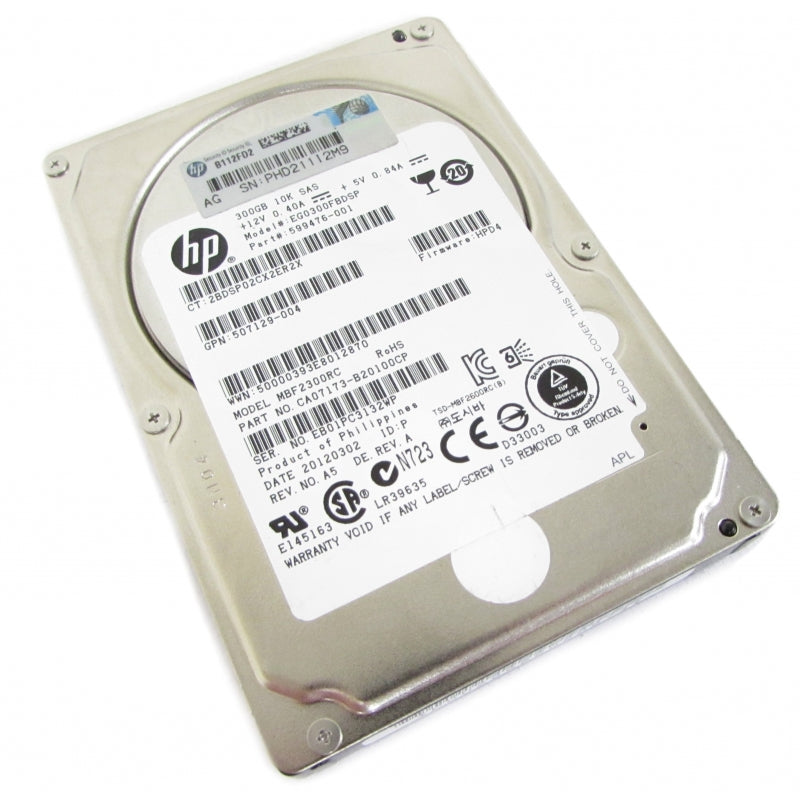 300 GB 10K SAS 2,5-Zoll-Festplatte DP 6G HP Teilenr.: 599476-001