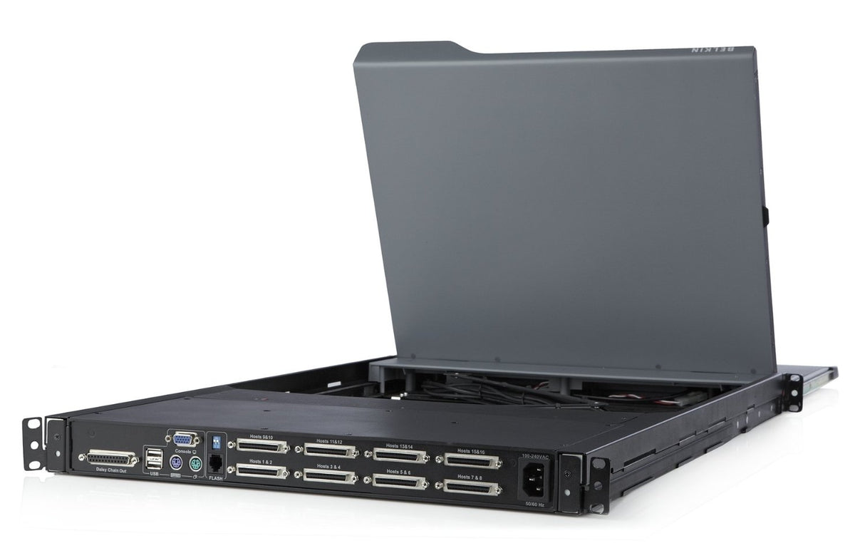 Belkin 19" Widescreen Rack Console with 16-Port KVM, ! Box contains no KVM cables