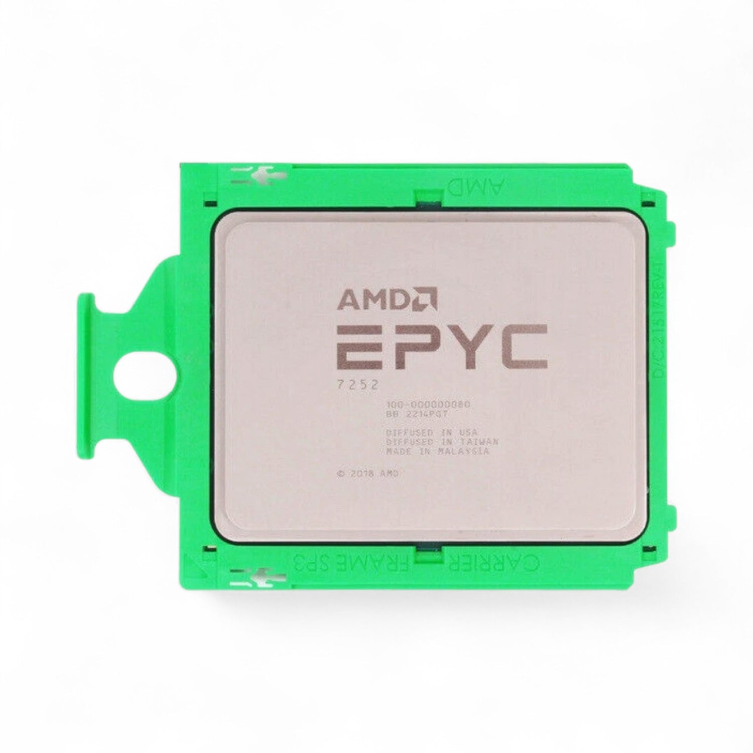 AMD EPYC 7252 Dell-locked! - 8 Cores 16 Threads, Base 3.10GHz Turbo 3.20GHz, 120W P/N: 100-000000080