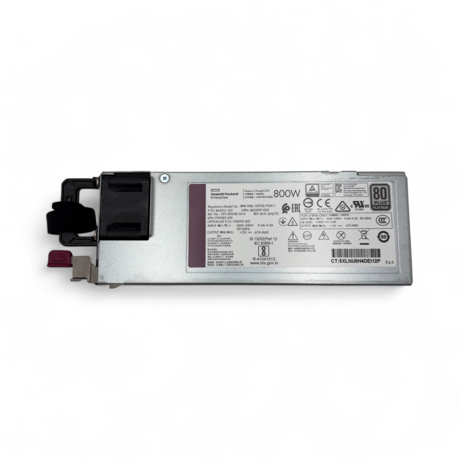 HPE 800-W-Netzteil Platinum G10 Teilenr.: HSTNS-PD41-1, 865412-101