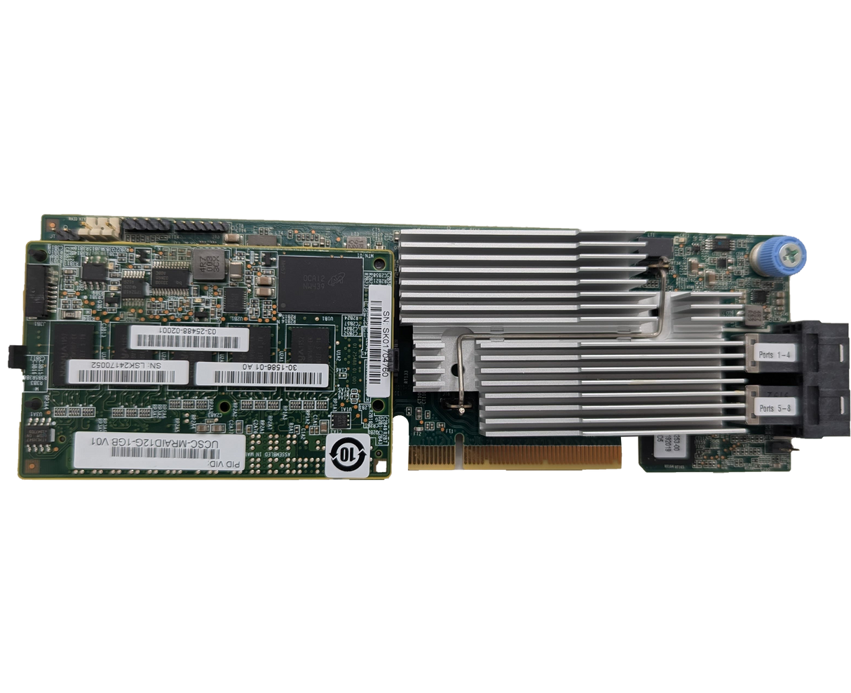 Cisco UCSC-MRAID12G 8-Port 12G SAS RAID-Controller, inkl. 1 GB Cache, P/N: 74-12862-01, UCSC-MRAID12G V02, UCSC-MRAID12G-1GB V01
