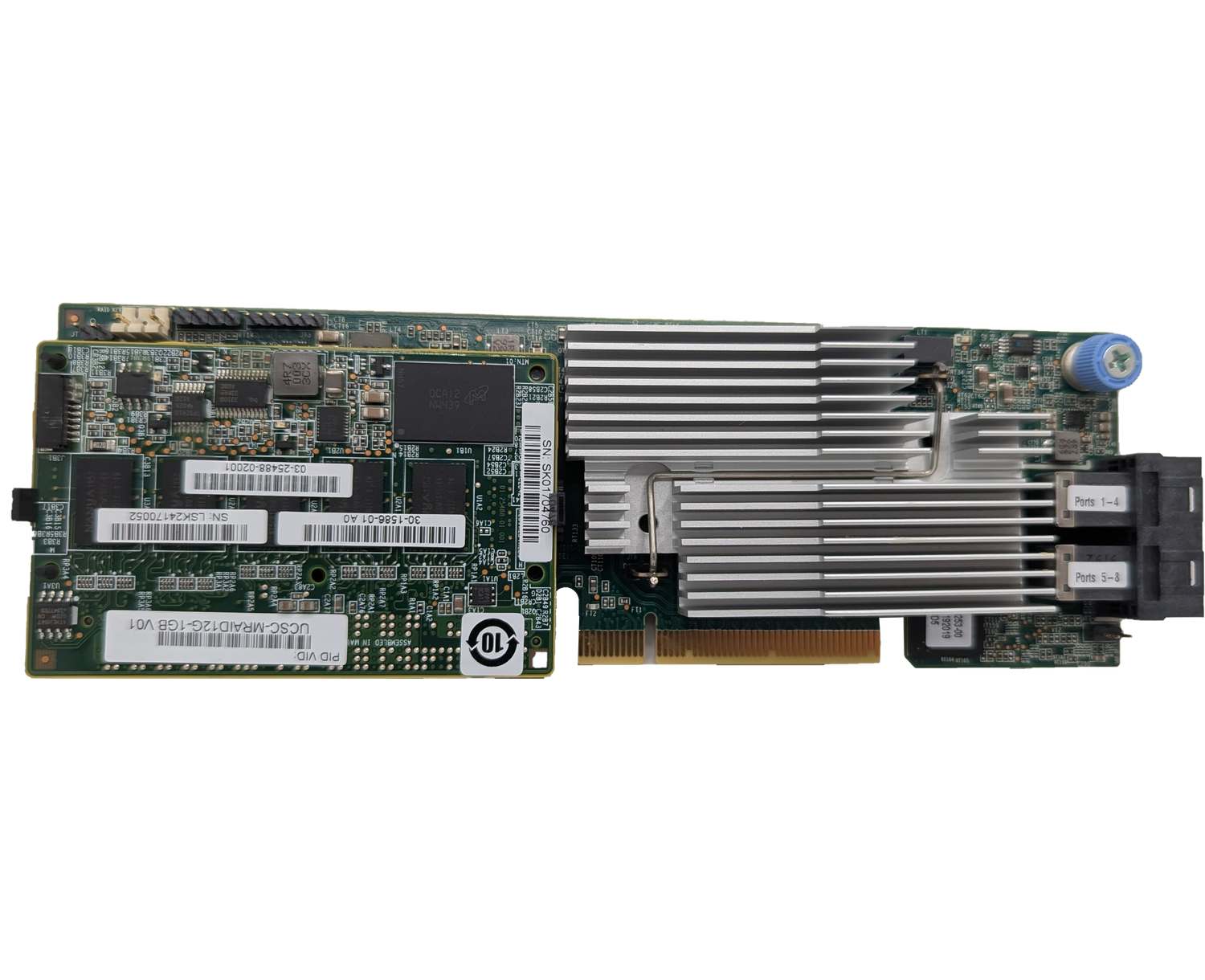 Cisco UCSC-MRAID12G 8-Port 12G SAS RAID-Controller, inkl. 1 GB Cache, P/N: 74-12862-01, UCSC-MRAID12G V02, UCSC-MRAID12G-1GB V01