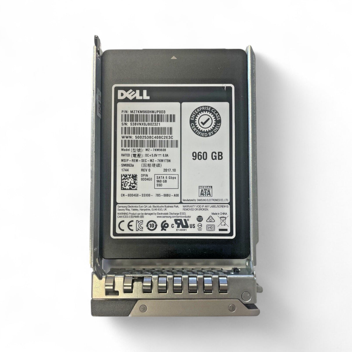 960GB SATA 2.5" 6G MU SSD Dell P/N: 0DD4G0