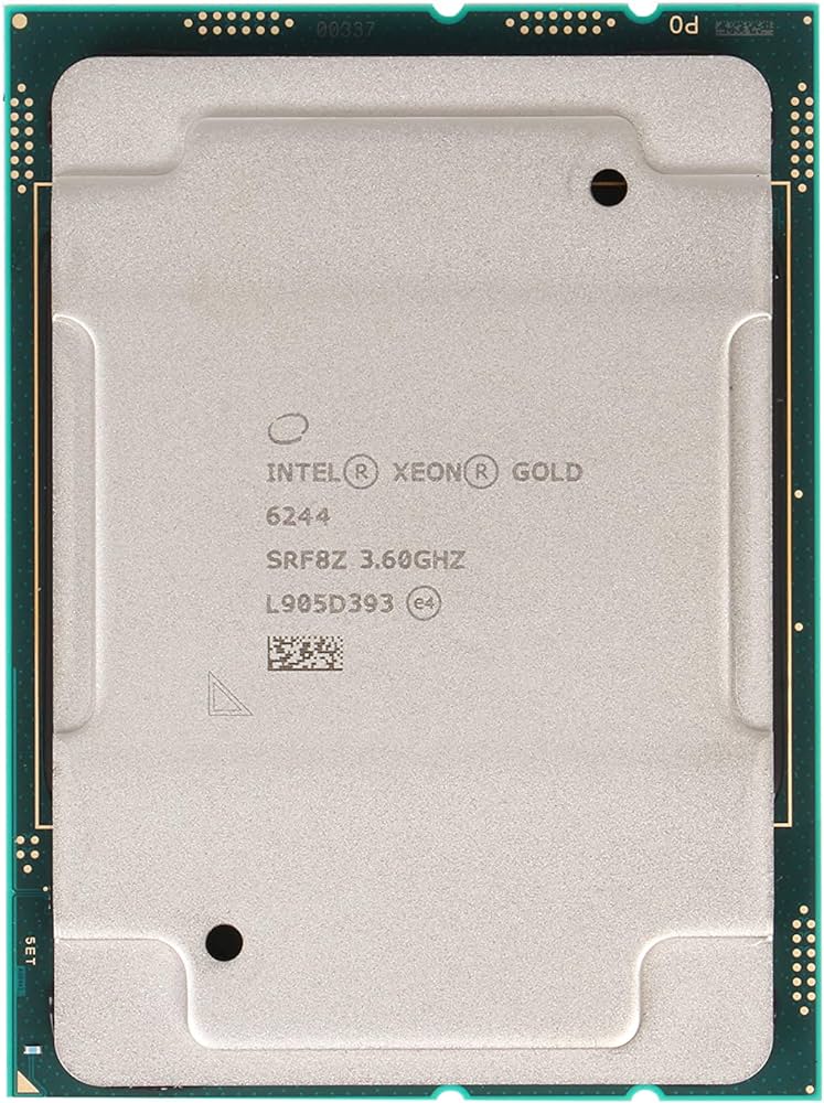 Intel Xeon Gold 6244 - 8 Cores  16 Threads, Base 3.6Ghz Turbo 4.4Ghz, 150W P/N: SRF8Z