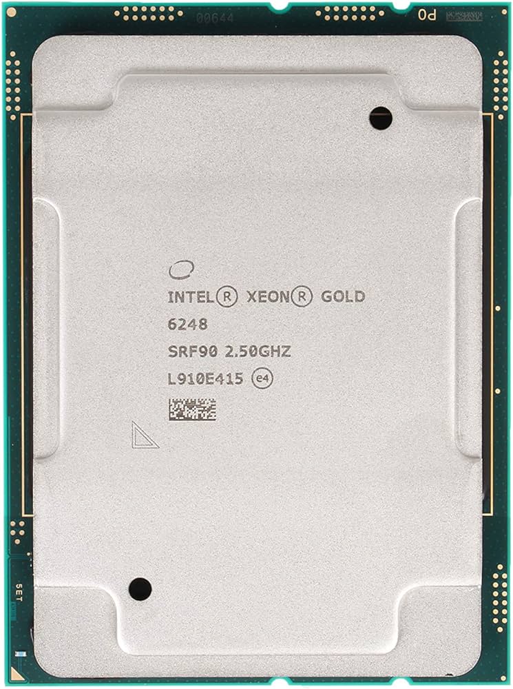 Intel Xeon Gold 6248 - 20 Cores 40 Threads, Base 2.5Ghz Turbo 3.9Ghz, 150W P/N: SRF90