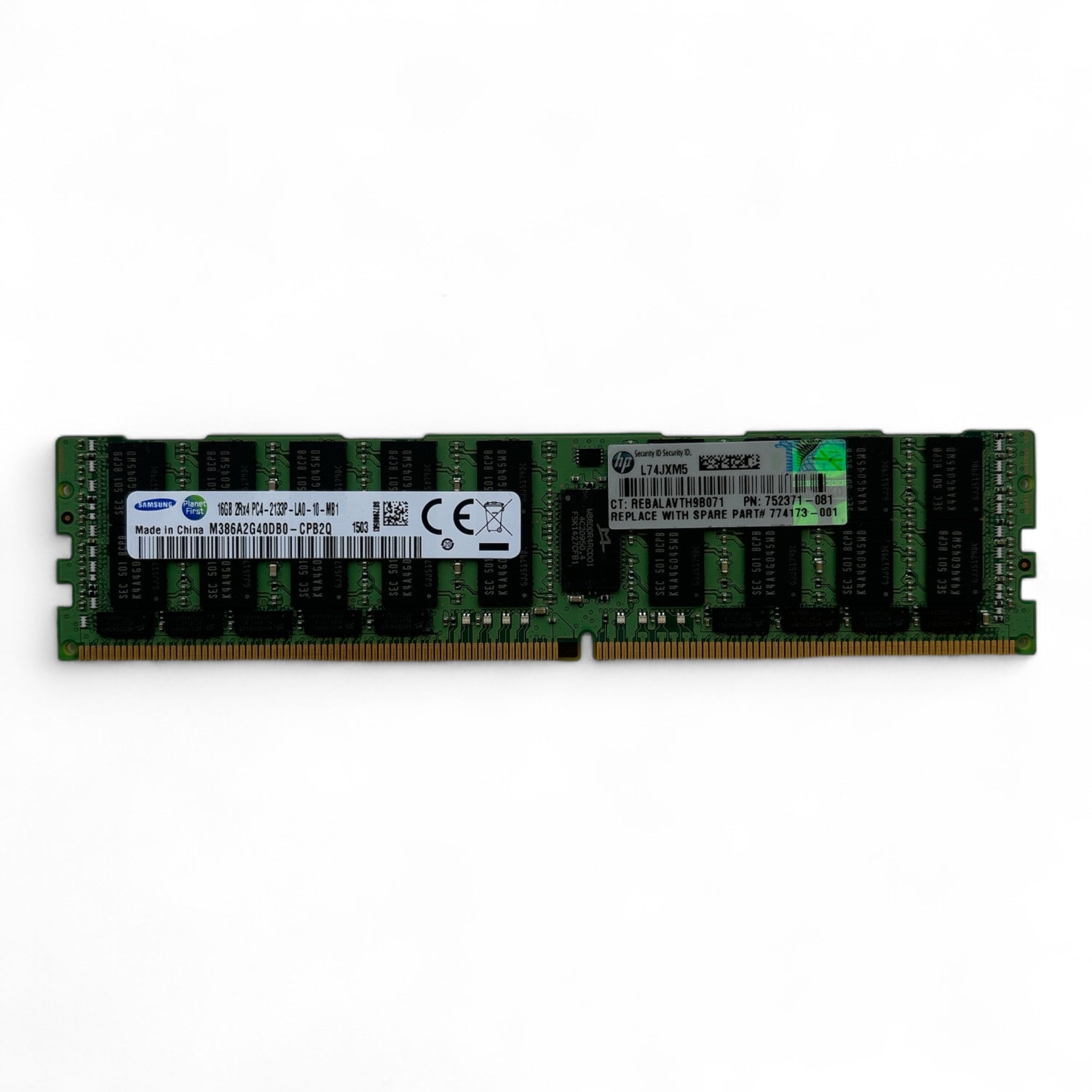 16 GB 2Rx4 PC4-2133P Samsung M386A2G40DB0-CPB2Q HP-Teilenummer: 752371-081