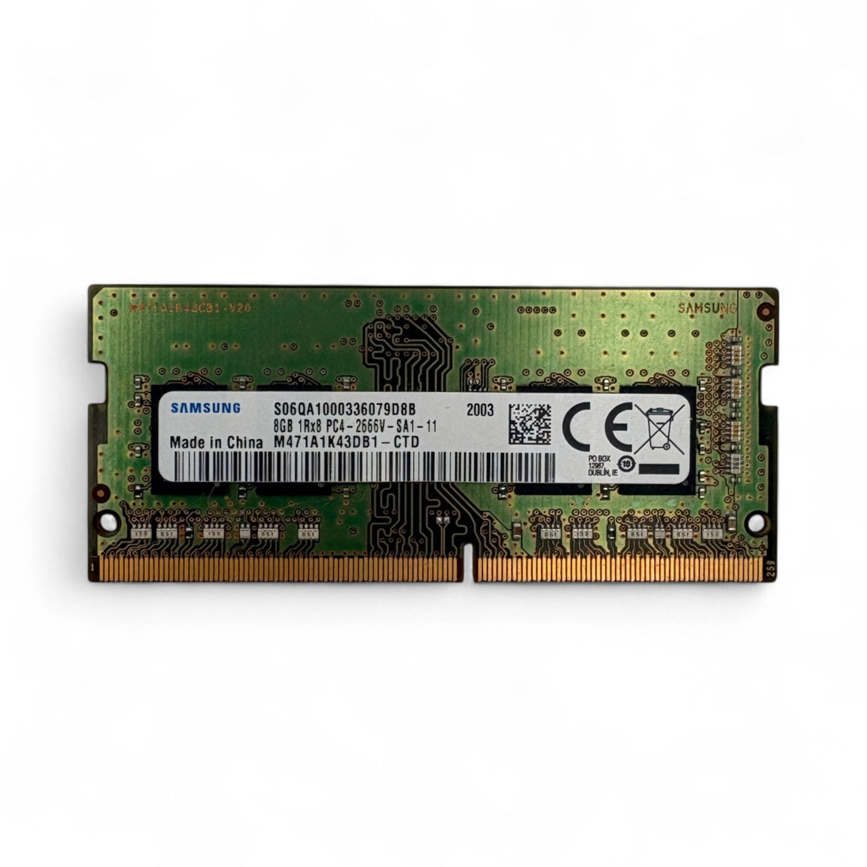 SODIMM 8GB 1Rx8 PC4-2666V Samsung M471AK43DB1-CTD