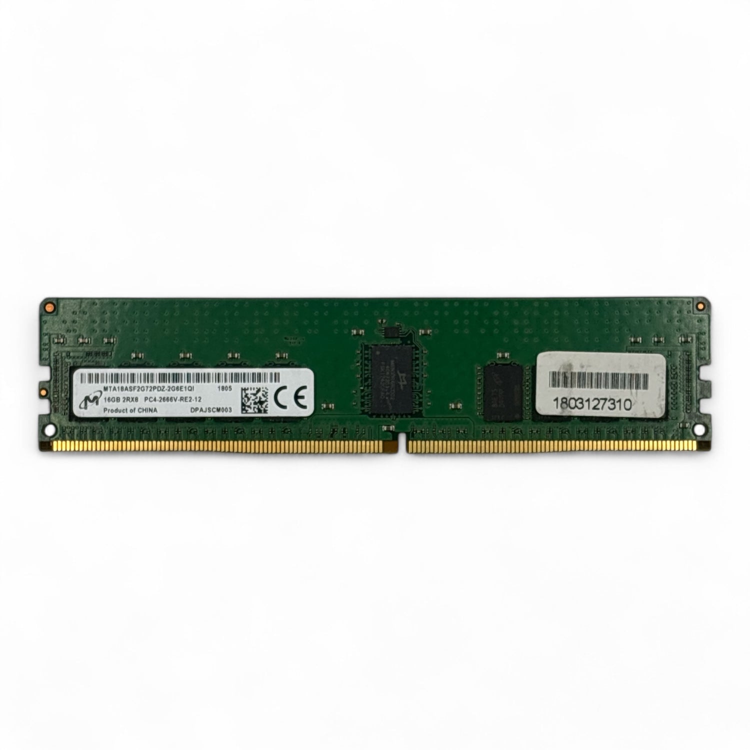 16 GB 2Rx8 PC4-2666V Micron MTA18ASF2G72PDZ-2G6E1QI