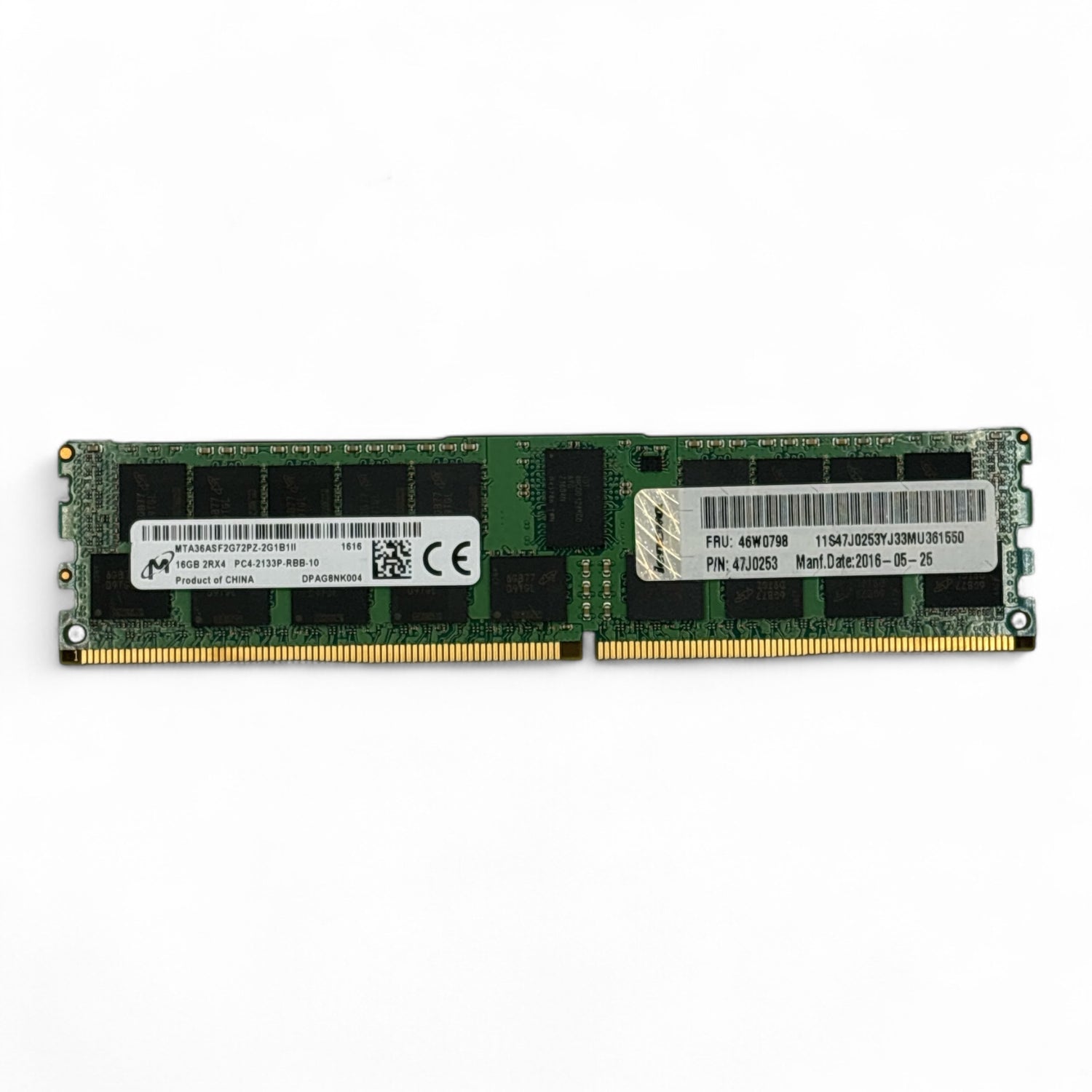 16 GB 2Rx4 PC4-2133P Micron MTA36ASF2G72PZ-2G1B1II Lenovo Teilenr.: 47J0253