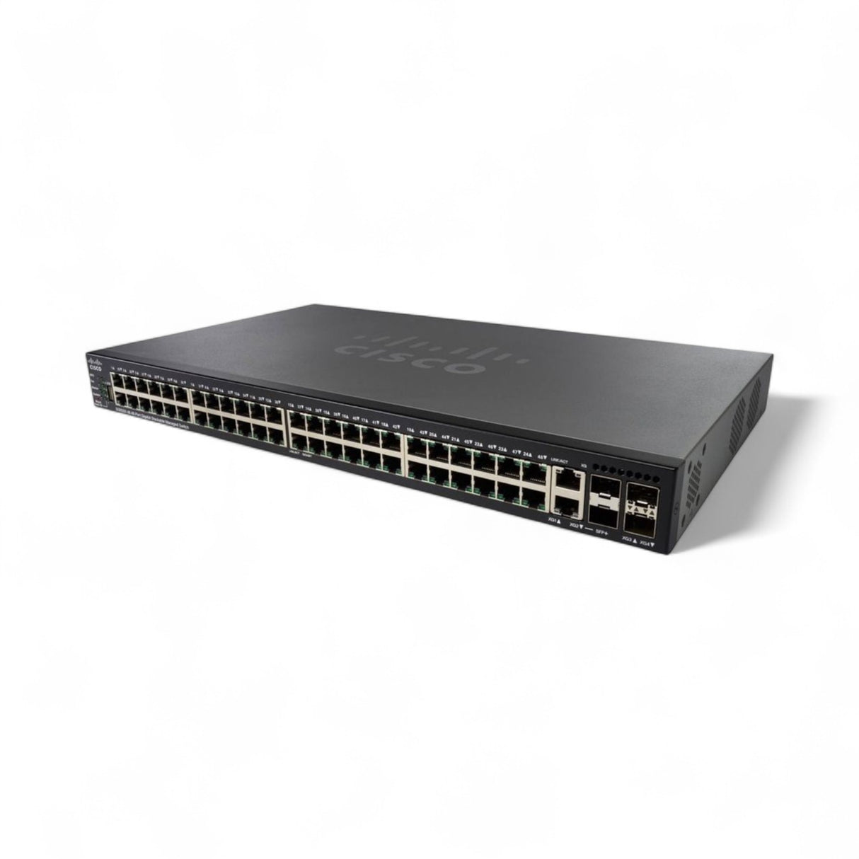 Cisco SG350X - 48x 1Gb BASE-T Port, 2x 10Gb SFP+ Port, POE+, Stackable, P/N: SG350X-48P-K9-EU