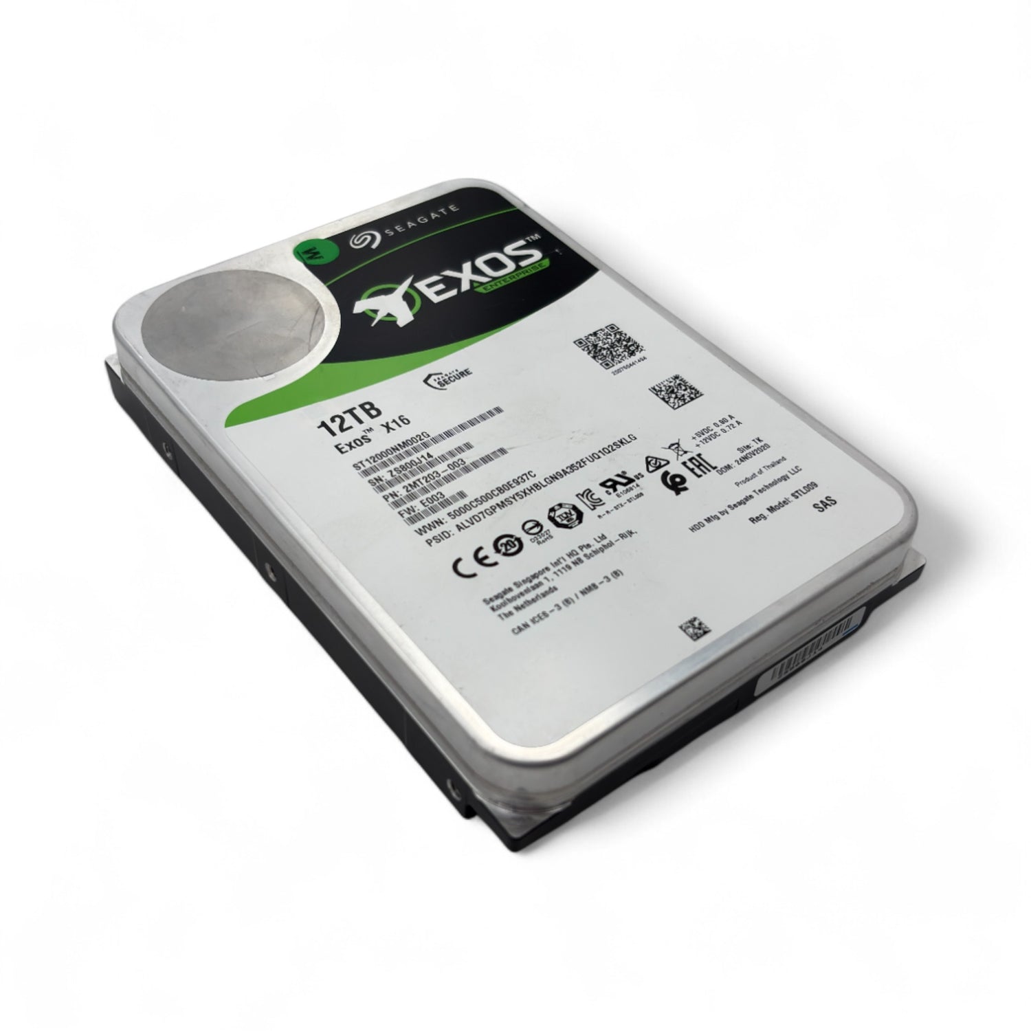 12TB 7.2k 3.5" SAS 12G 512e Seagate EXOS X16 ST12000NM002G P/N: 2A1201-899