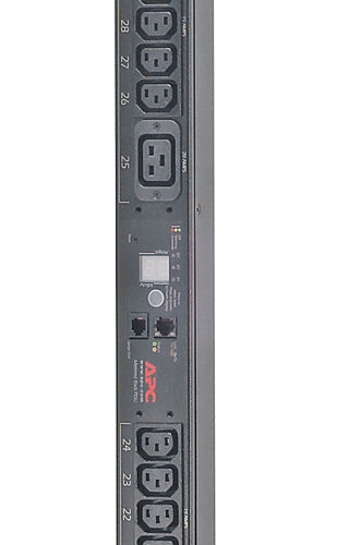 APC AP7868 metered Rack PDU ZeroU 12.5kW Out: (30)C13 & (6)C19 P/N: AP7868