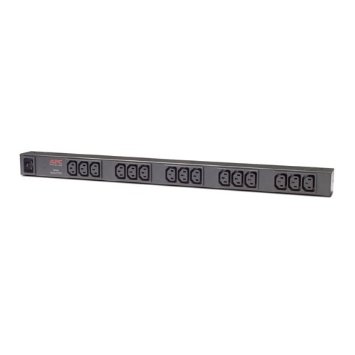 APC AP9572 basic Rack PDU 1U 16A/230V In: (1)C20 Out: (15)C13 P/N: AP9572