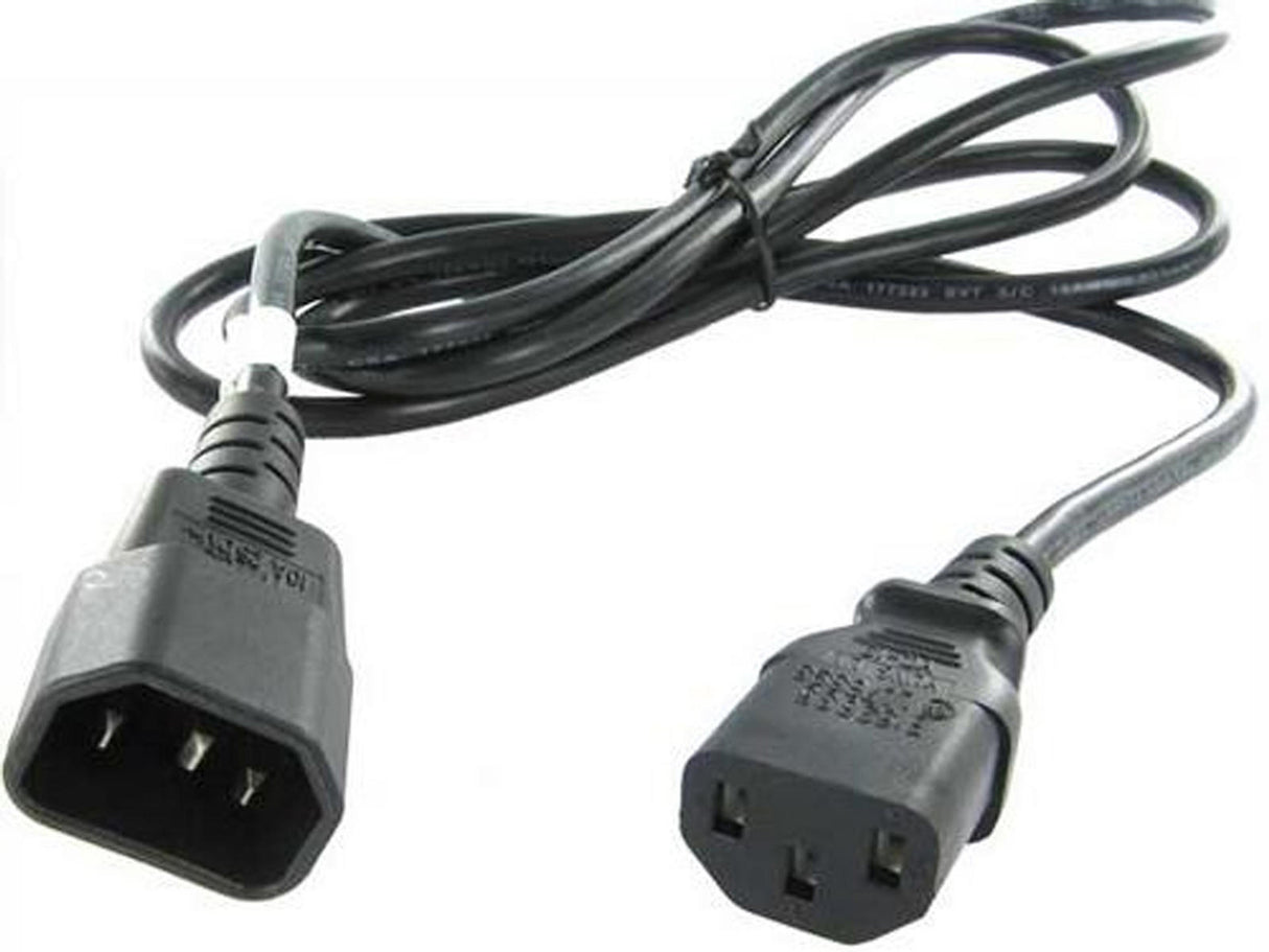 Dell Powercord IEC320 C13 (female) to IEC320 C14 (male), 2m Black P/N: T736H, 0T736H, 450-12466NEW