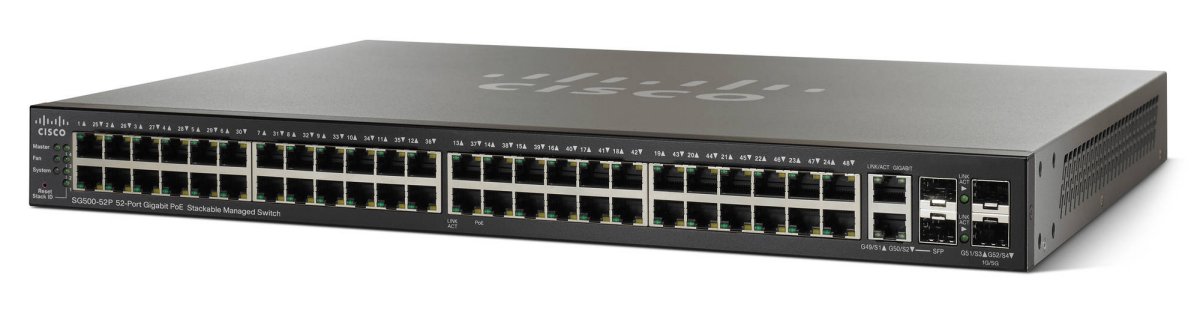 Cisco SG500-52P-K9 V05 52 Port Gigabit PoE Stackable Managed Switch