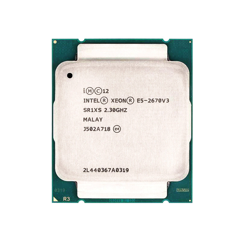 Intel Xeon E5-2670 v3 - 12 Cores 24 Threads, 2.30GHz Base 3.10GHz Turbo, 30MB Cache, 120W P/N: SR1XS