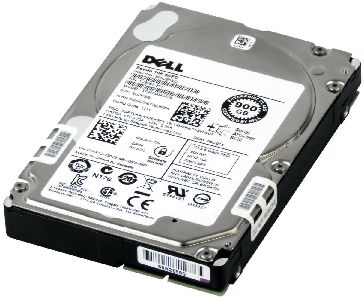 900GB 10K SAS 2.5" HDD 6G DELL P/N: 0TNX32 1C9066-251