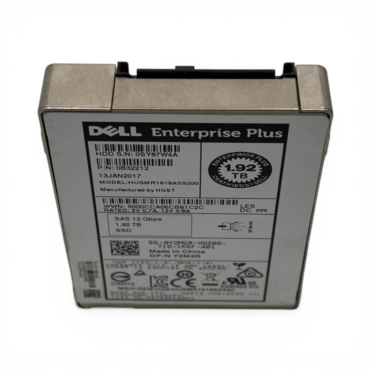 1,92 TB SAS 12G SSD Samsung PM1643 MZ-ILT1T90 P/N: MZILT1T9HAJQ-00007