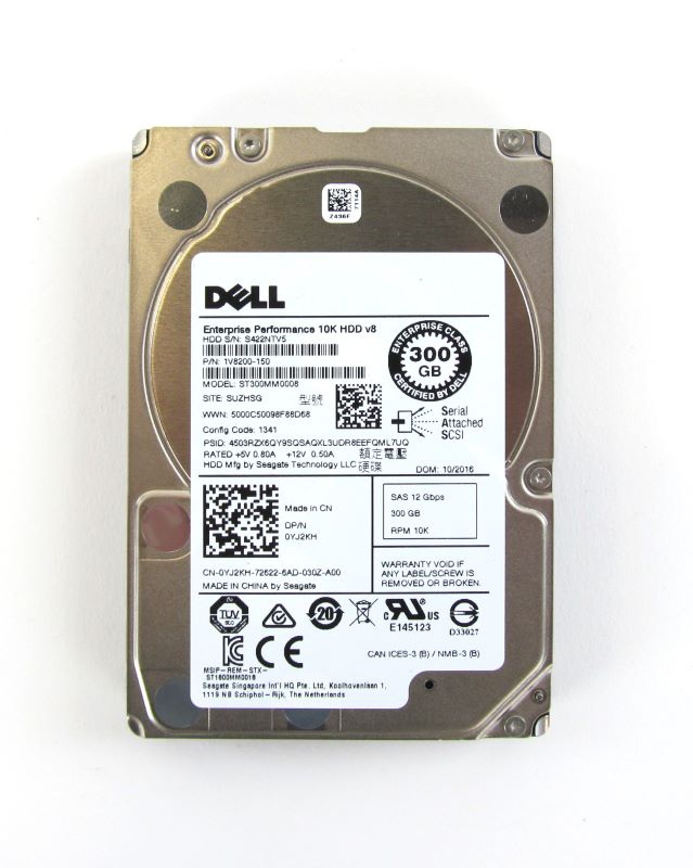 300 GB 10K SAS 2,5-Zoll-Festplatte 12G ST300MM0008 DELL Teilenummer: YJ2KH 0YJ2KH