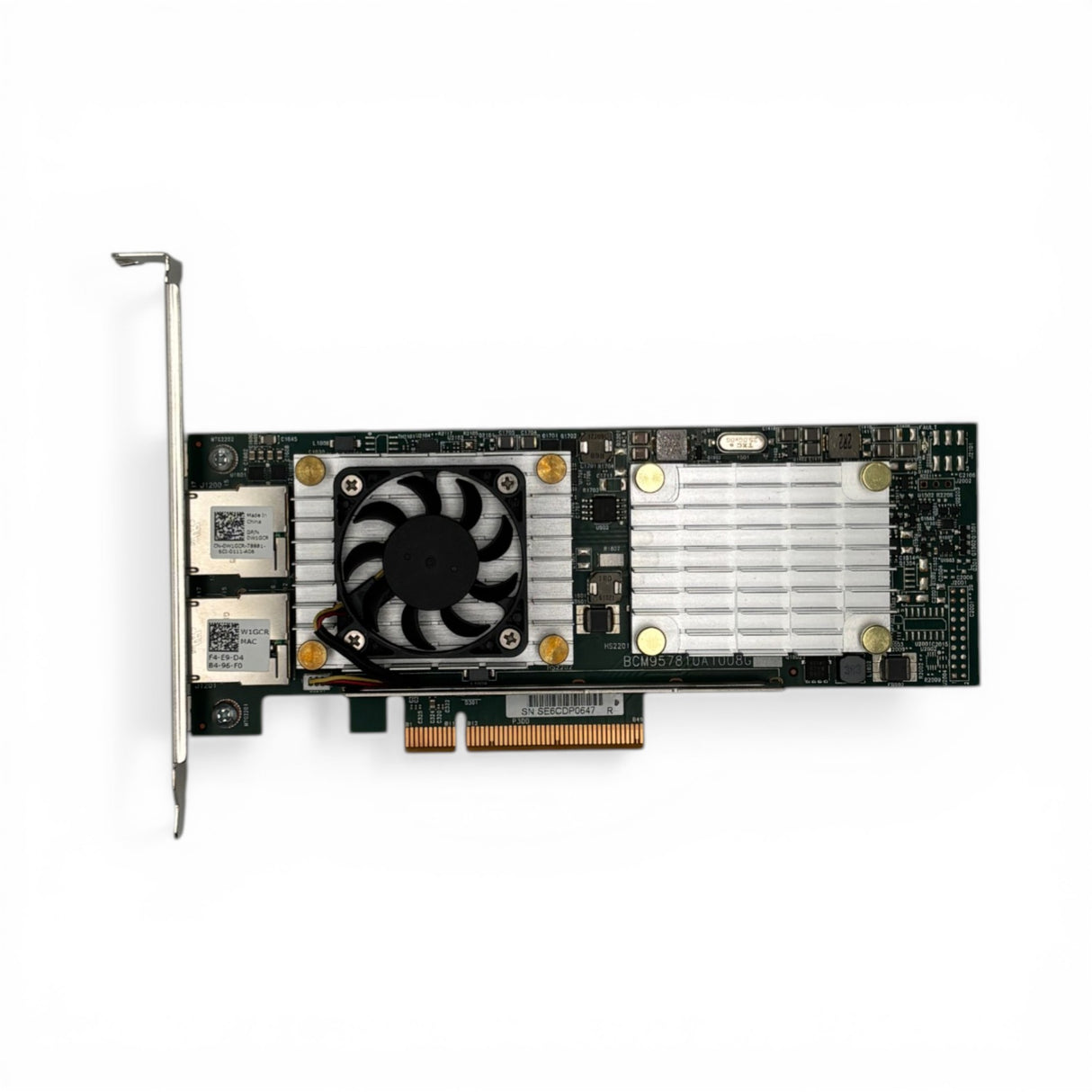 Dell Broadcom BCM957810A 2-Port 10GbE PCIe Full Profile NIC – Dell P/N: W1GCR / 0W1GCR