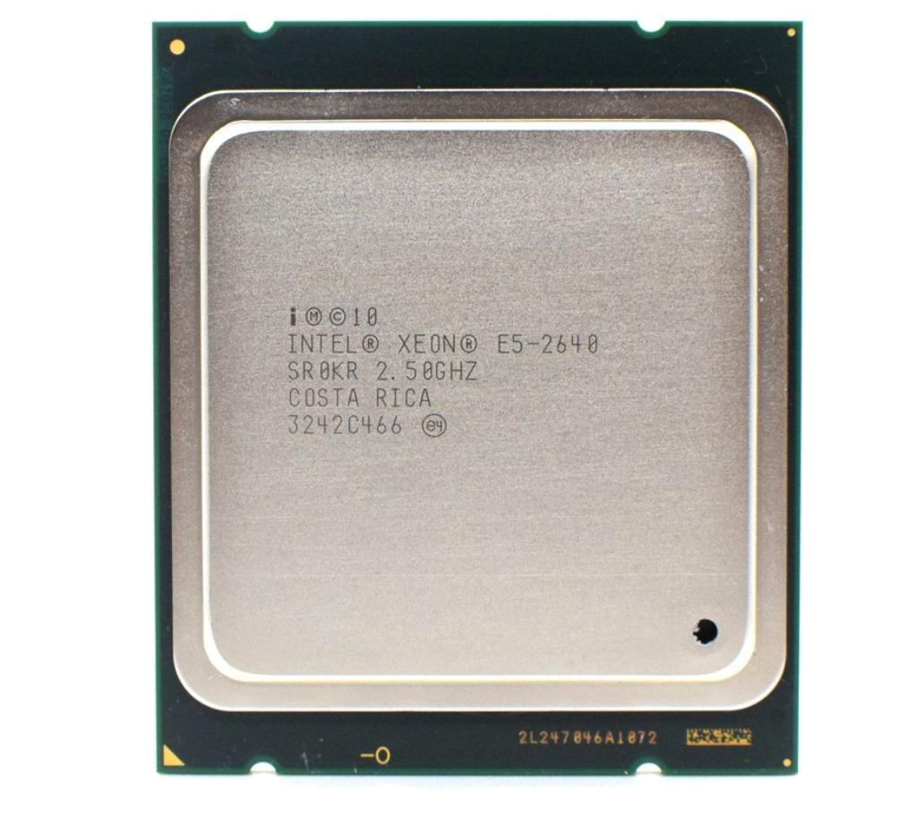 Intel Xeon E5-2640 - 6 Cores 12 Threads, Base: 2.50 Turbo 3.00, TDP 95W P/N: SR0KR