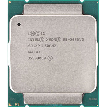 Intel Xeon E5-2680 v3 - 12 Cores 24 Threads, 2.50GHz Base 3.30GHz Turbo, 30MB Cache, 120W P/N: SR1XP