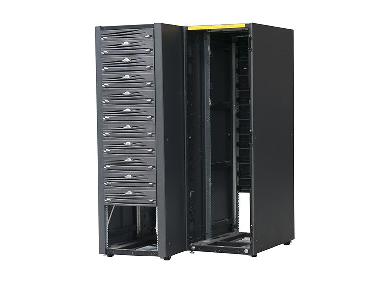 EMC 19" Server Rack 40HE, Grau, Runde Befestigungslöcher gebrauchtes Rack mit möglichen Kratzern