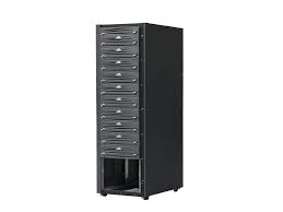 EMC 19" Server Rack 40HE, Grau, Runde Befestigungslöcher gebrauchtes Rack mit möglichen Kratzern