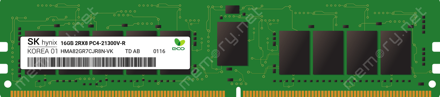 16 GB 2Rx8 PC4-2666R Hynix HMA82GR7CJR8N-VK