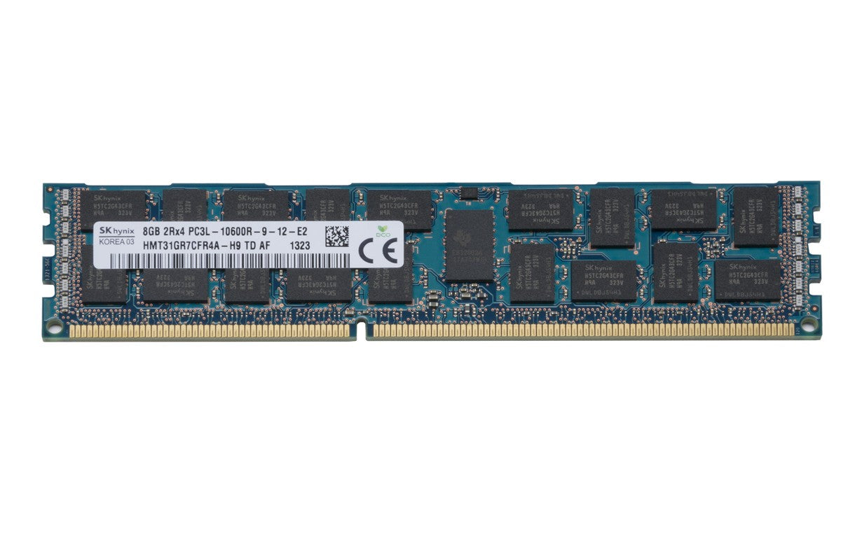 8GB 2Rx4 PC3L-10600R DDR3-1333 ECC Low Voltage, Hynix P/N: HMT31GR7CFR4A-H9