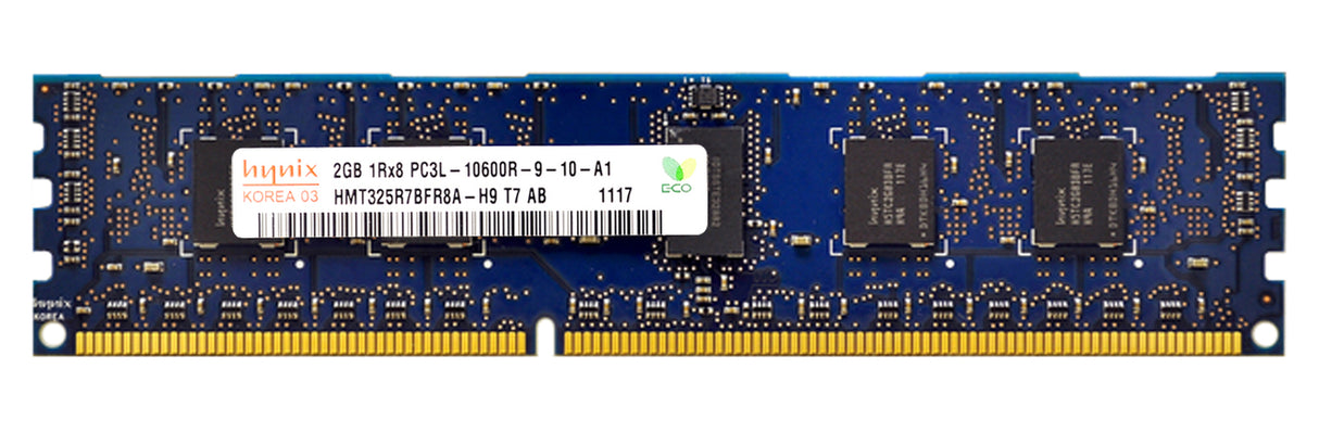 2GB 1Rx8 PC3L-10600R DDR3-1333 ECC Low Voltage, Hynix P/N: HMT325R7BFR8A-H9