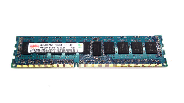 4GB 2Rx8 PC3L-10600R DDR3, Hynix P/N: HMT351R7BFR8A-H9