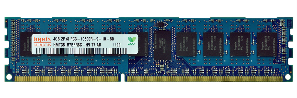 4GB 2Rx8 PC3-10600R DDR3-1333 ECC, Hynix P/N: HMT351R7BFR8C-H9