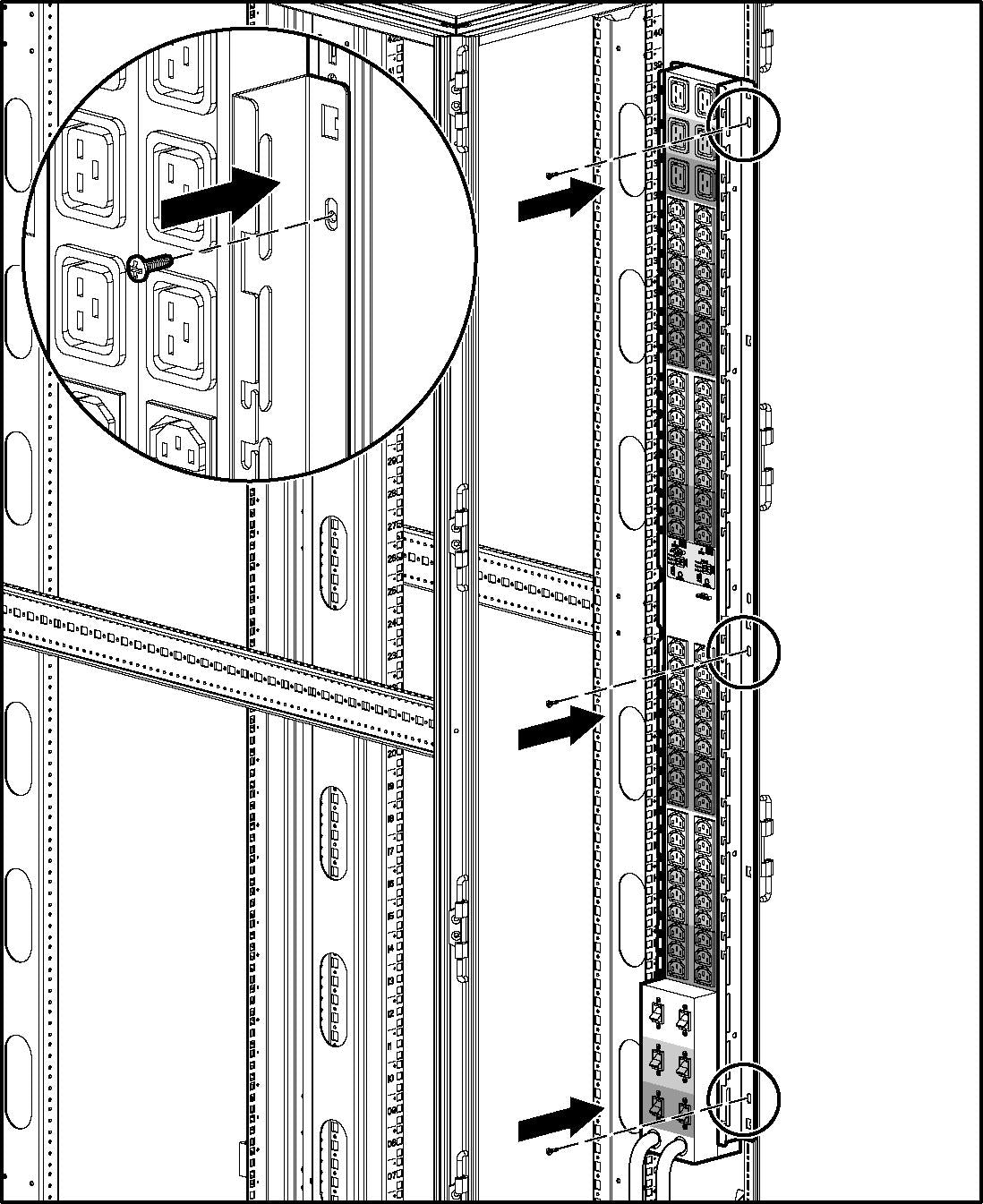 HP PDU s1132 AF510A, 32A/230V, Ausgang: (32)C13 & (3)C19 P/N: 373807-001, 407451-002