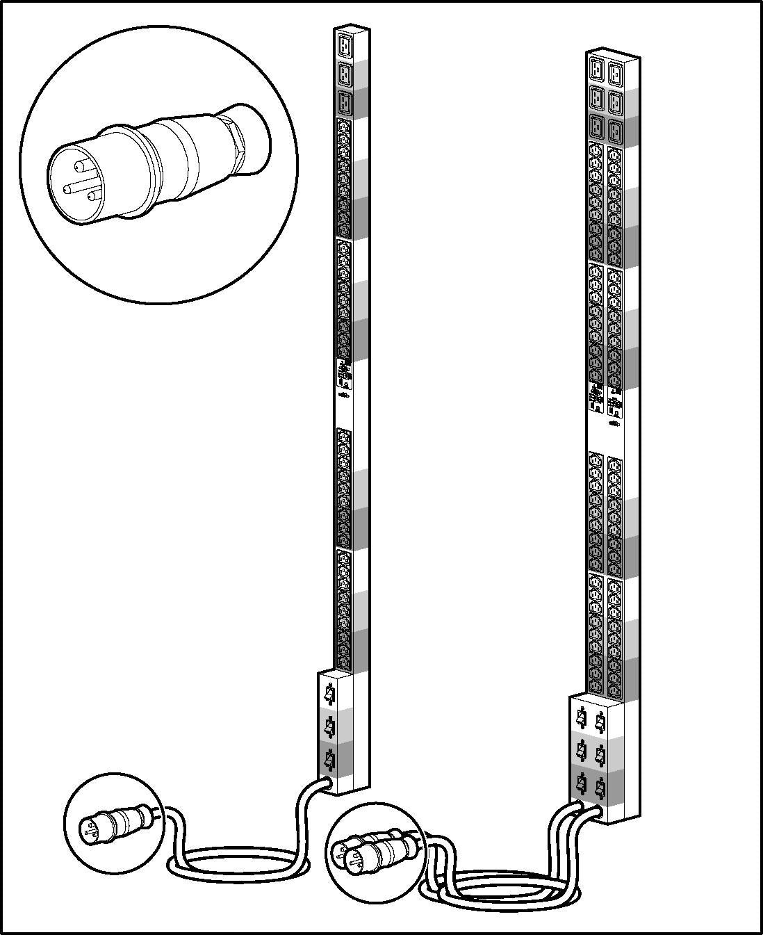 HP PDU s1132 AF510A, 32A/230V, Ausgang: (32)C13 & (3)C19 P/N: 373807-001, 407451-002