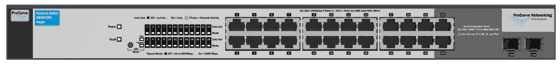 HP ProCurve 1800-24G Gigabit-Switch mit 24 Anschlüssen, Teilenummer: J9028B